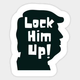 Lock him up silhouette Sticker